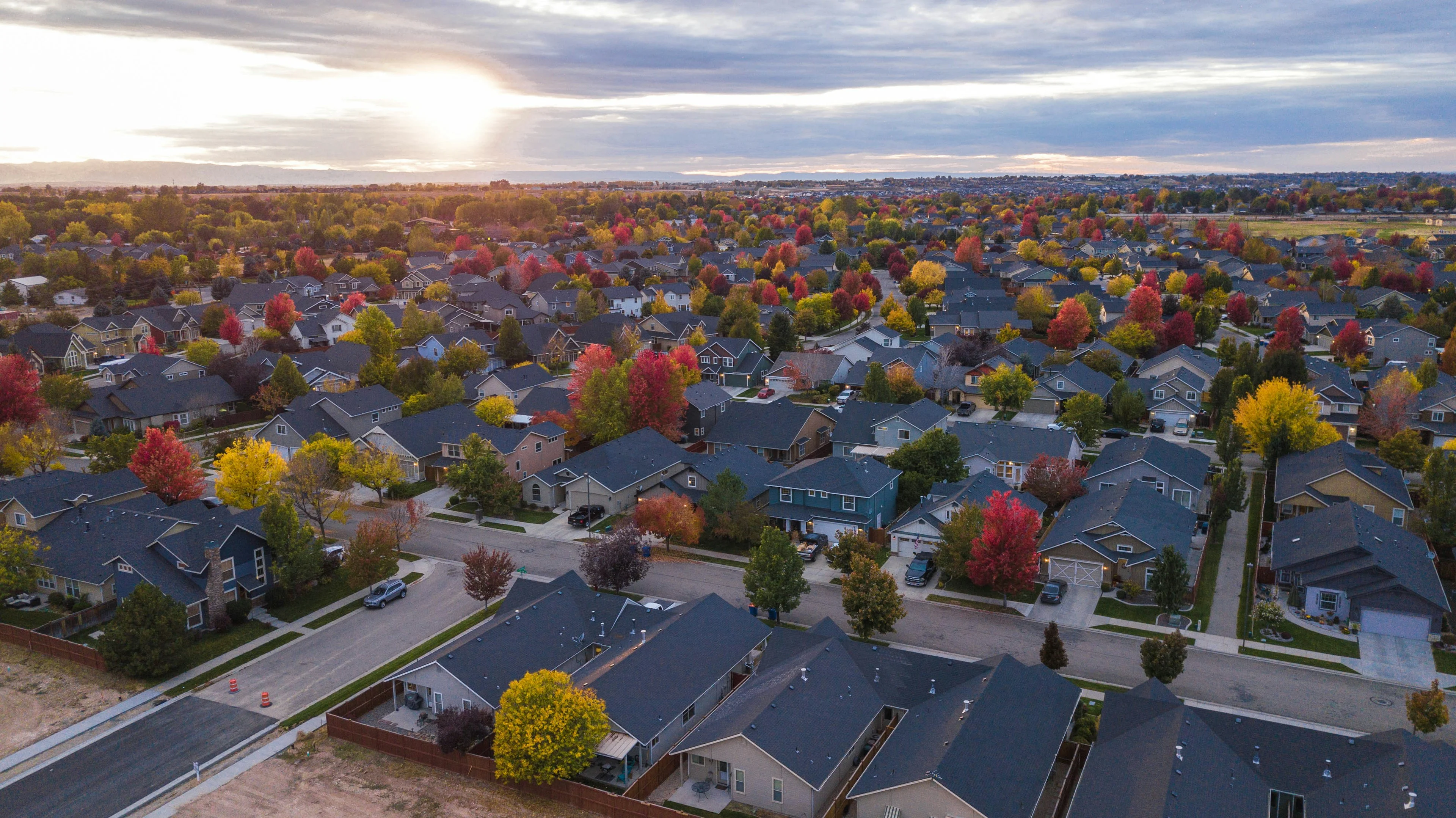 A residential neighborhood and its shared streets.